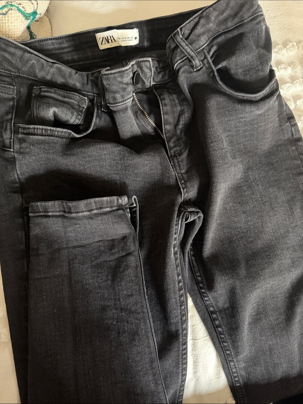 ZARA Charcoal/Black Skinny Jeans